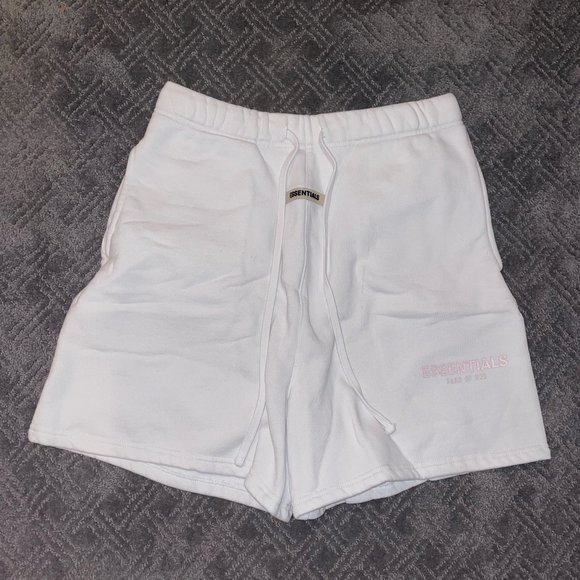 Fear Of God Essentials White Shorts - Picture 1 of 6
